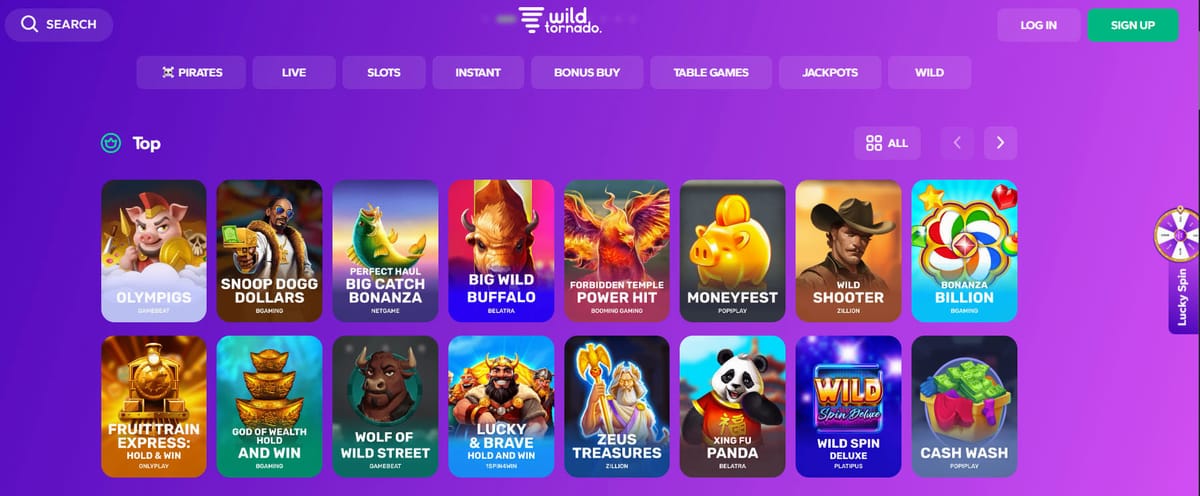 Wild Tornado Casino login